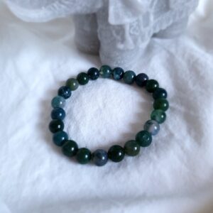 Ágata Musgo Pulseira - 8mm