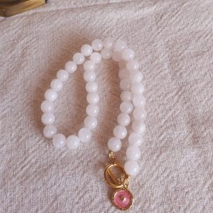 Colar de Quartzo Rosa