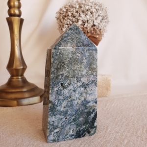 Obelisco de Ágata Árvore - Verde