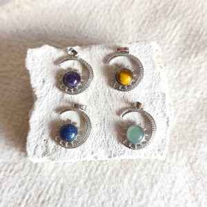 Colar Sol e Lua - Várias Pedras