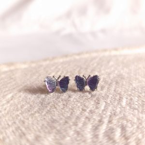 Brincos de Fluorite - Borboleta