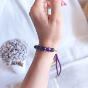Pulseira de Ametista c/ Corda