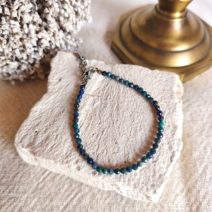 Pulseira de Azurite e Malaquite Facetada