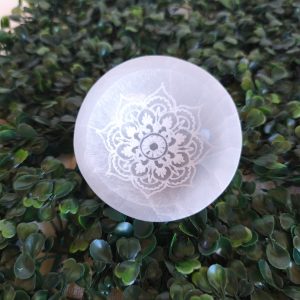 Taça de Selenite c/ Mandala - 8cm